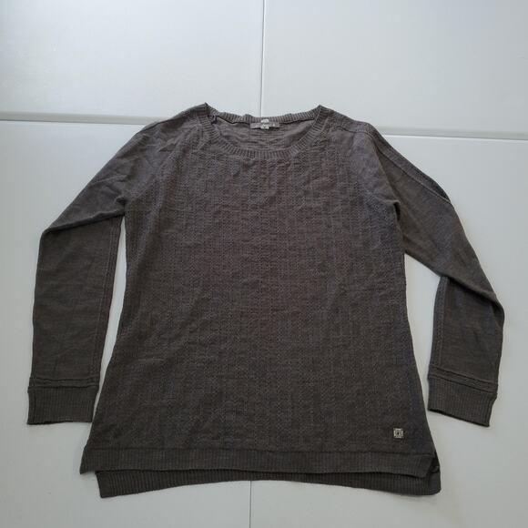 Smartwool Sweater Womens Extra Large Brown Merino Wool Crewneck Textured Knit - Picture 1 of 11